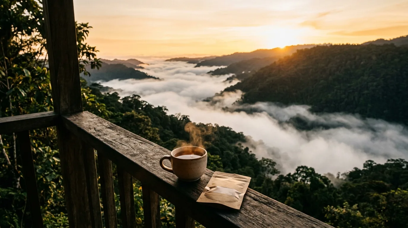 A quiet morning moment, breath and stillness before the day begins