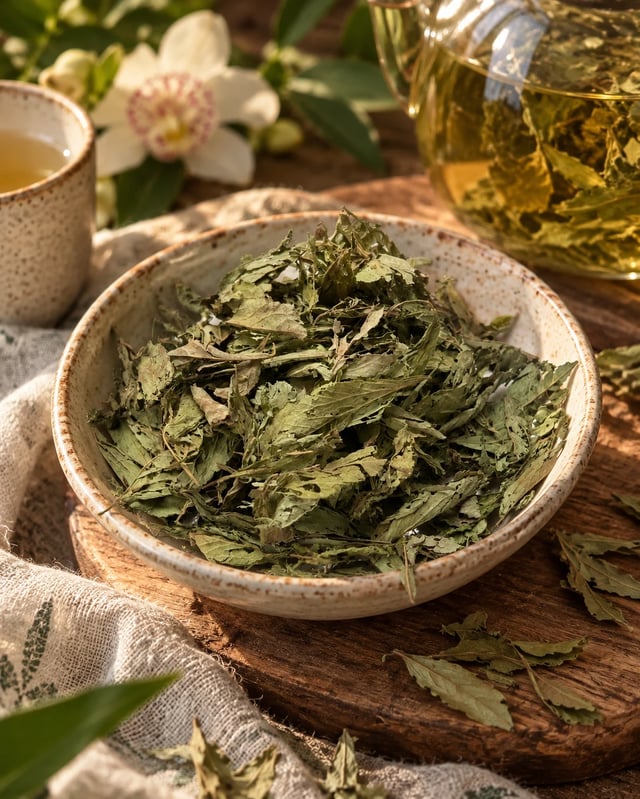 A Stevia Leaf cup in ritual